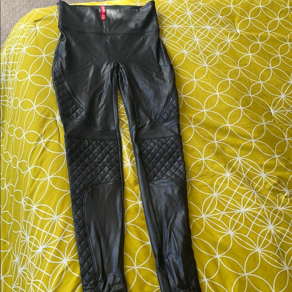 SPANX quilted moto leggings